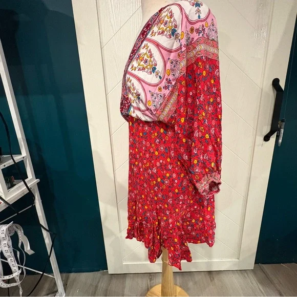 Boho Floral Mini Dress | Festival Prairie Western Medium/Cottagecore - Picture 7 of 9